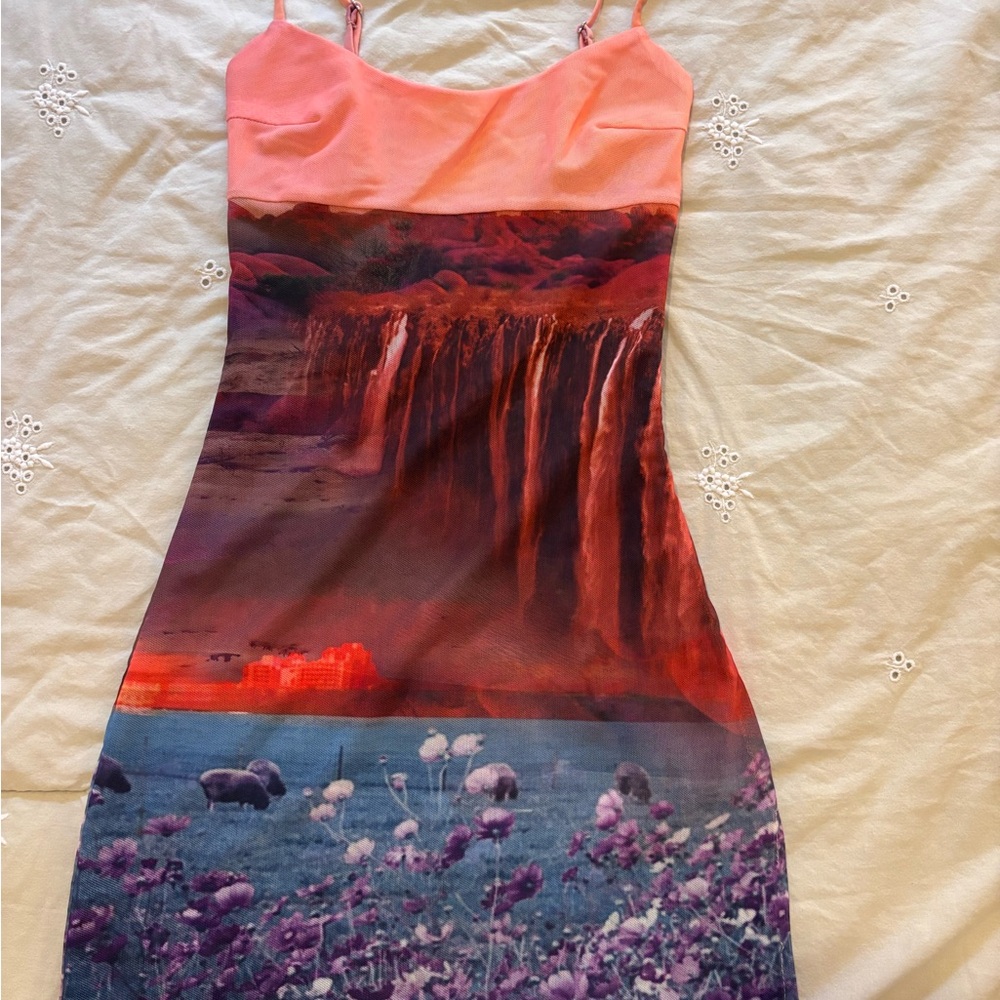 Miaou Multicolor Mesh Dress